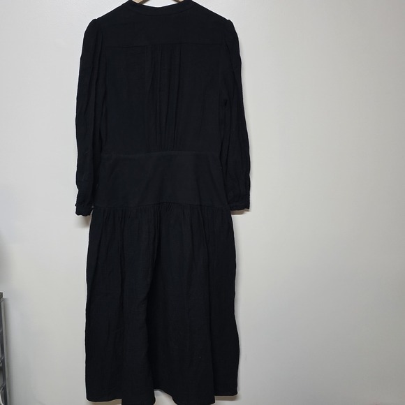 Heidi Merrick Womens Barcelona Black Gauze Midi Dress Sz XL NWT‎ $425 Minimalist - Picture 9 of 12